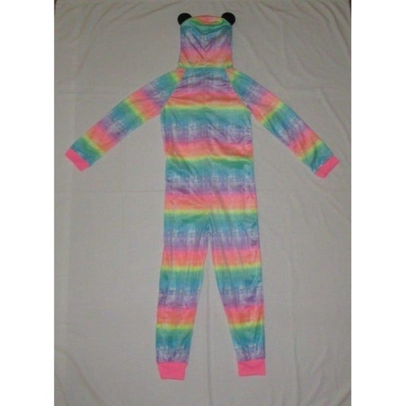 NEW One-Piece Pajamas Fleece Size M (8) Blanket Sleeper Union Suit Hooded Panda - Picture 7 of 9